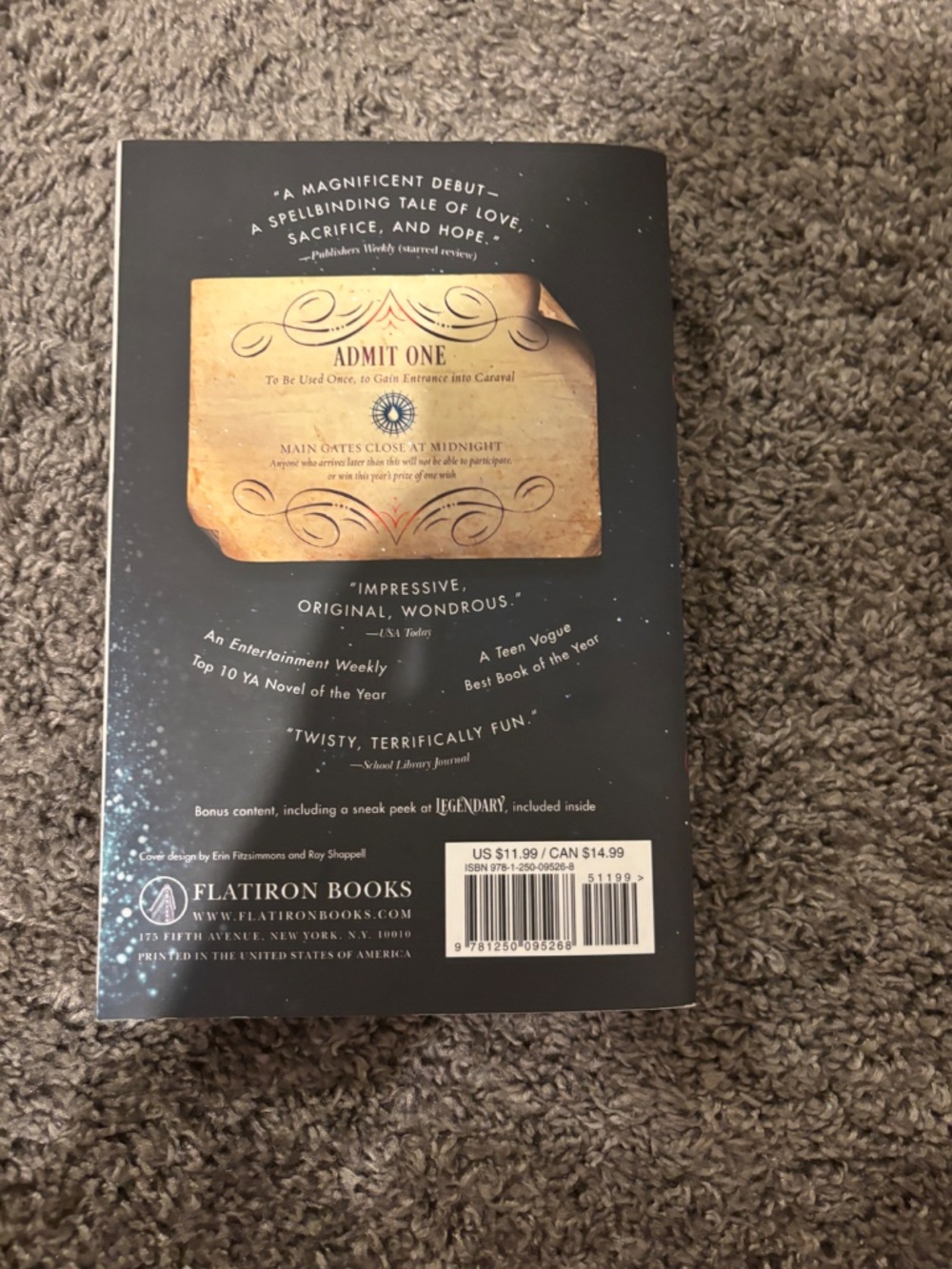 Caraval by Stephanie Garber — #1 New York Times Bestselling YA Fantasy Novel - Picture 4 of 4